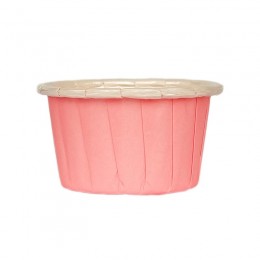 Mini Forminhas para Cupcake Forneáveis Rosa Claro Lisa 20 uni CAIXA PVC