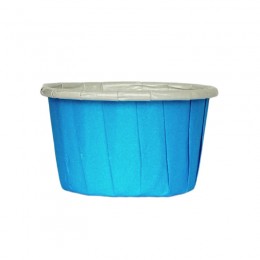 Mini Forminhas para Cupcake Forneáveis Azul Lisa 20 uni CAIXA PVC